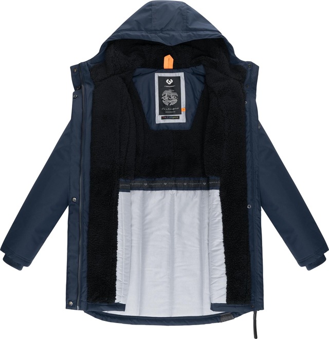 Ragwear Wintermantel »Elsien« wasserdichter Winterparka mit Teddyfell-Futter
