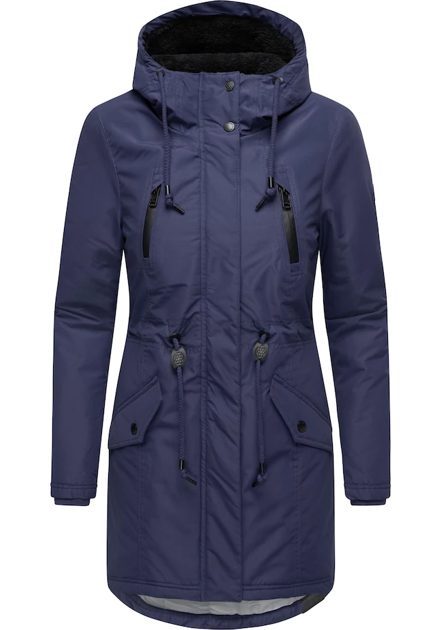 Ragwear Wintermantel »Elsien« wasserdichter Winterparka mit Teddyfell-Futter