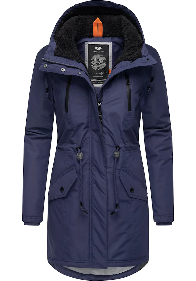 Ragwear Wintermantel »Elsien« wasserdichter Winterparka mit Teddyfell-Futter