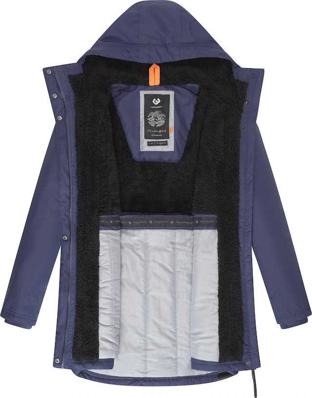 Ragwear Wintermantel »Elsien« wasserdichter Winterparka mit Teddyfell-Futter