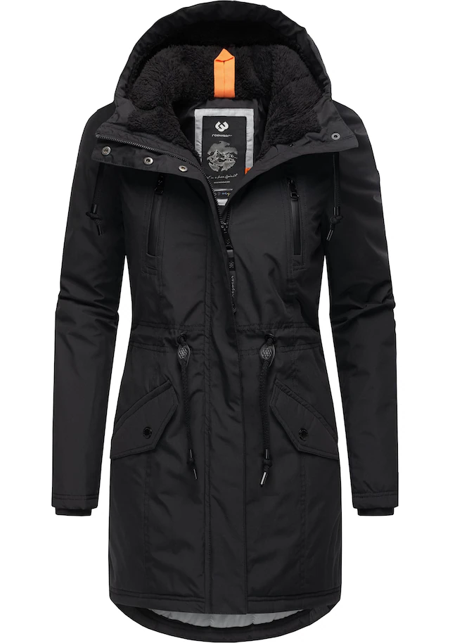 Ragwear Wintermantel »Elsien« wasserdichter Winterparka mit Teddyfell-Futter
