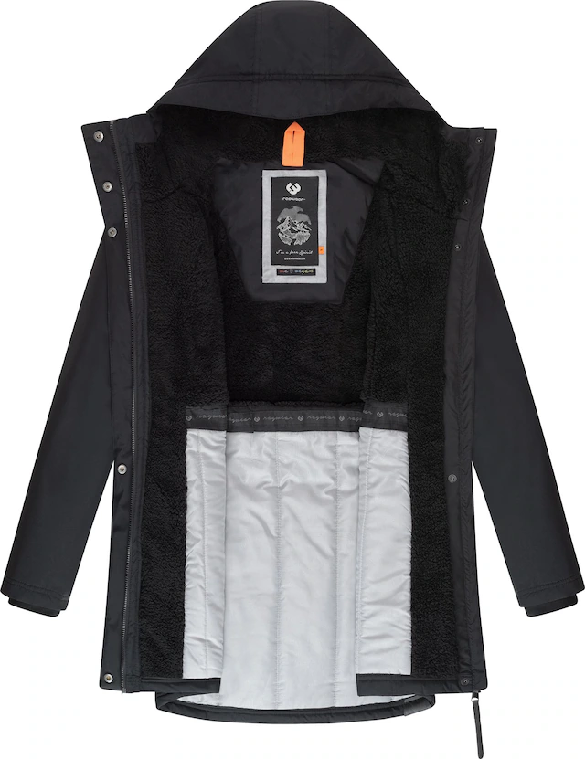 Ragwear Wintermantel »Elsien« wasserdichter Winterparka mit Teddyfell-Futter