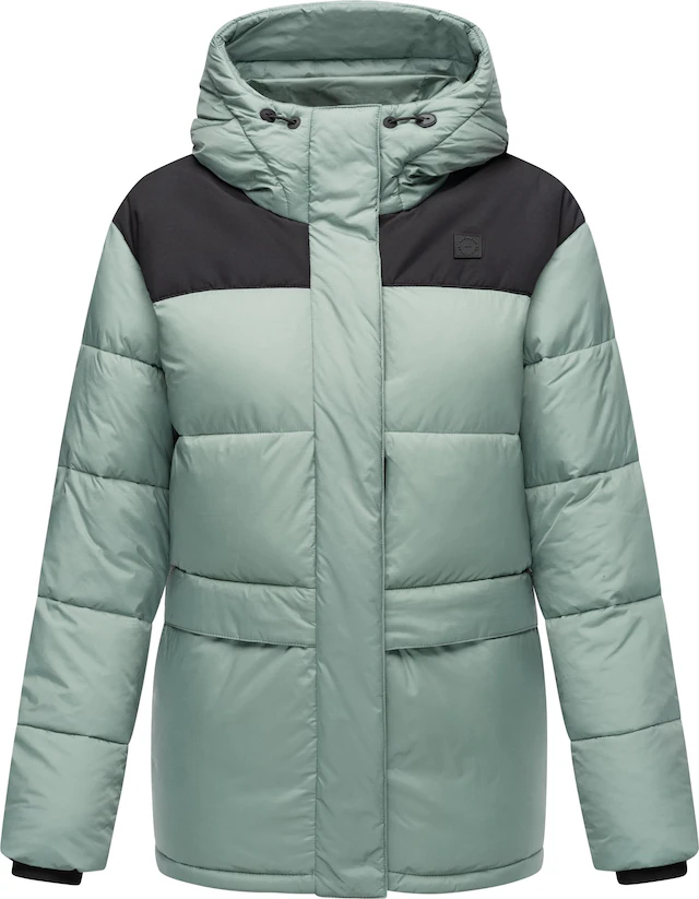 Ragwear Anorak »Wikesh« mit Kapuze stylische Winter Steppjacke mit Colourblocking