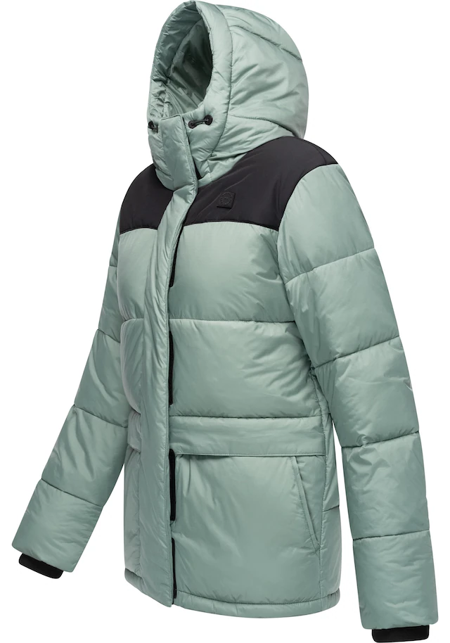Ragwear Anorak »Wikesh« mit Kapuze stylische Winter Steppjacke mit Colourblocking