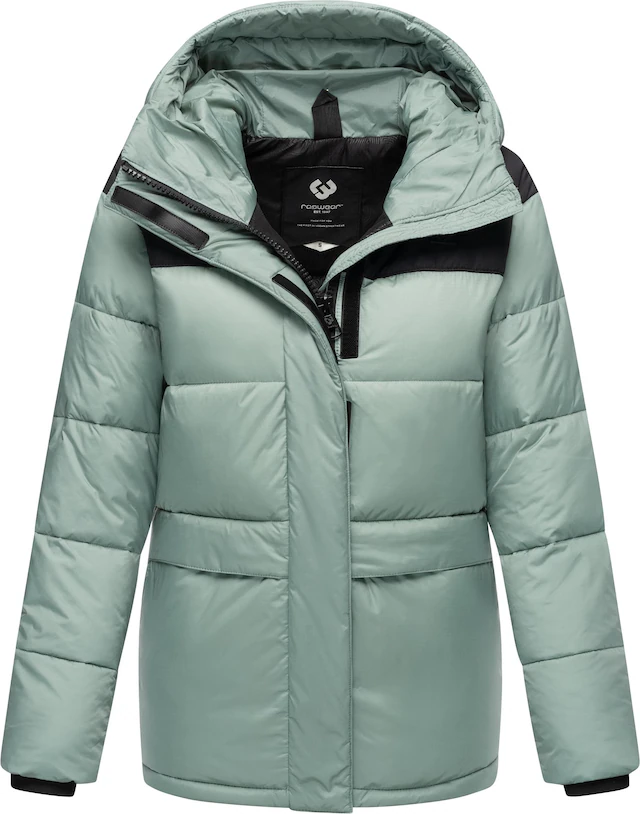 Ragwear Anorak »Wikesh« mit Kapuze stylische Winter Steppjacke mit Colourblocking