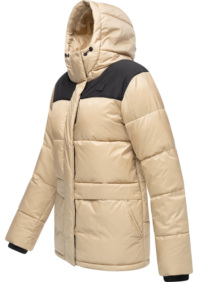 Ragwear Anorak »Wikesh« mit Kapuze stylische Winter Steppjacke mit Colourblocking