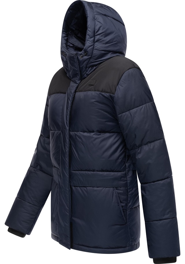 Ragwear Anorak »Wikesh« mit Kapuze stylische Winter Steppjacke mit Colourblocking