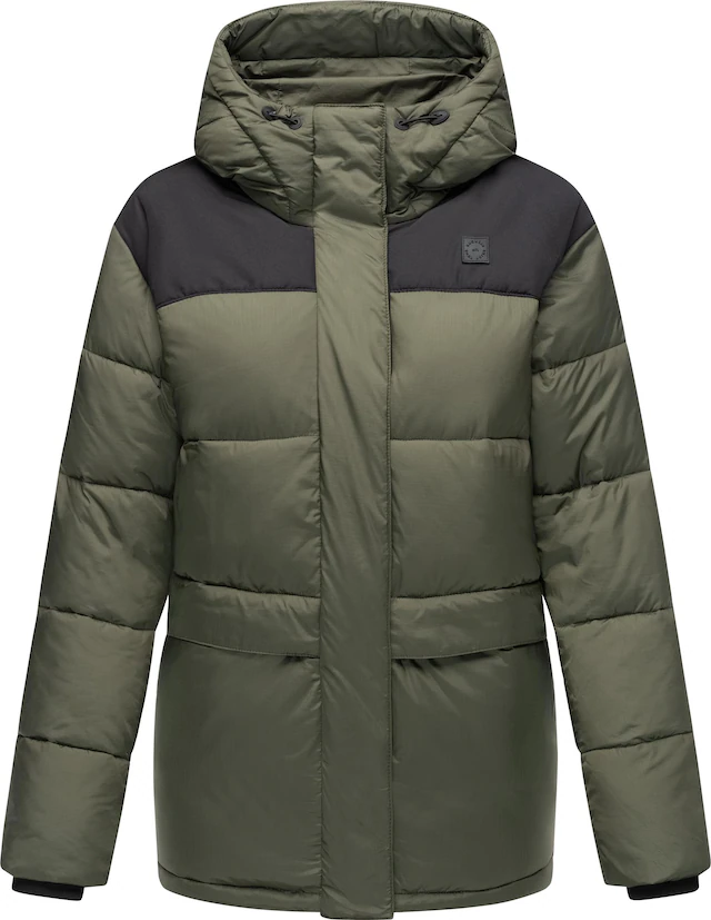 Ragwear Anorak »Wikesh« mit Kapuze stylische Winter Steppjacke mit Colourblocking