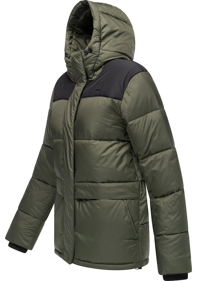 Ragwear Anorak »Wikesh« mit Kapuze stylische Winter Steppjacke mit Colourblocking