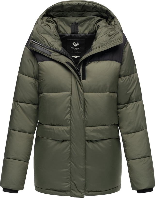 Ragwear Anorak »Wikesh« mit Kapuze stylische Winter Steppjacke mit Colourblocking