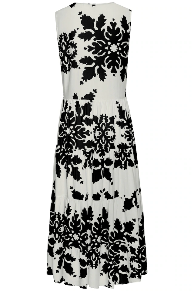 Vivance Maxikleid »mit Volants und Alloverdruck« Ärmelloses Sommerkleid, Webkleid, Strandkleid, Druckkleid, Tunikakleid