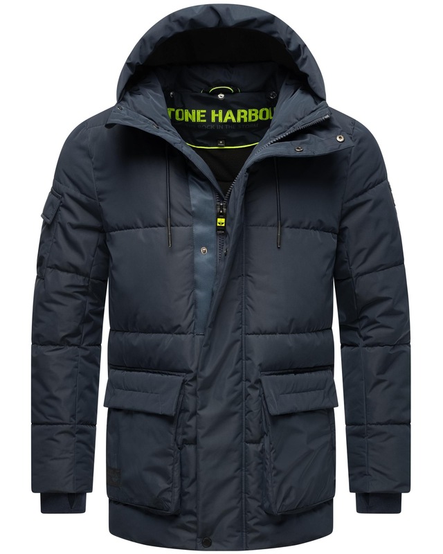 Stone Harbour Winterjacke »Lauroo XX« mit Kapuze urbane Herren Steppjacke mit kuscheligem Teddyfleece