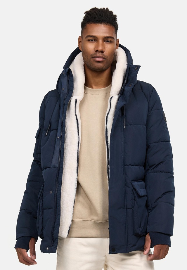 Stone Harbour Winterjacke »Lauroo XX« mit Kapuze urbane Herren Steppjacke mit kuscheligem Teddyfleece