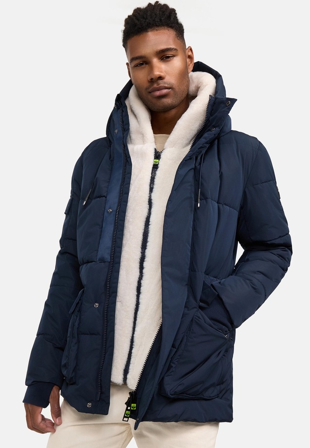 Stone Harbour Winterjacke »Lauroo XX« mit Kapuze urbane Herren Steppjacke mit kuscheligem Teddyfleece