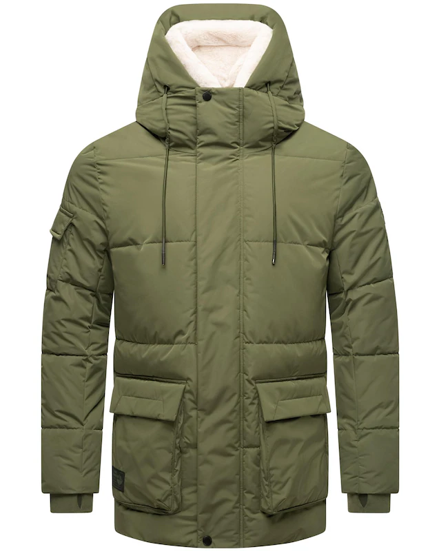 Stone Harbour Winterjacke »Lauroo XX« mit Kapuze urbane Herren Steppjacke mit kuscheligem Teddyfleece
