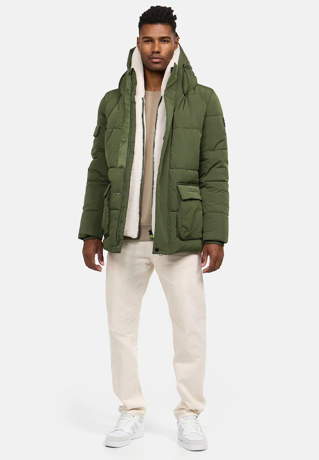 Stone Harbour Winterjacke »Lauroo XX« mit Kapuze urbane Herren Steppjacke mit kuscheligem Teddyfleece