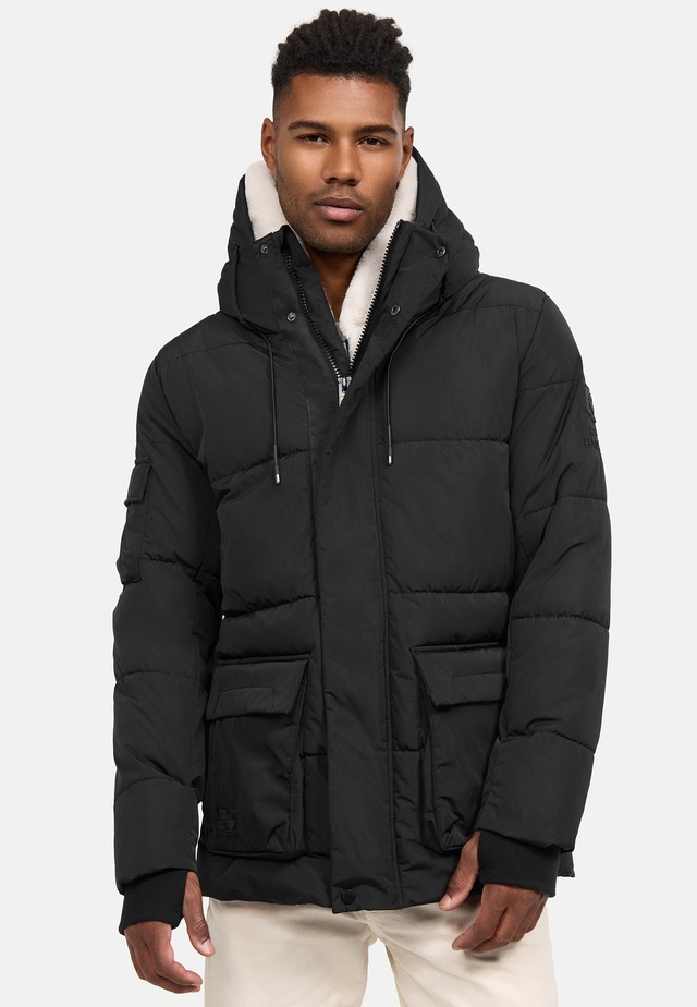 Stone Harbour Winterjacke »Lauroo XX« mit Kapuze urbane Herren Steppjacke mit kuscheligem Teddyfleece