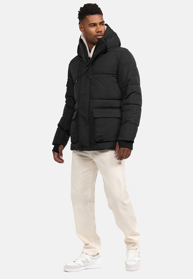 Stone Harbour Winterjacke »Lauroo XX« mit Kapuze urbane Herren Steppjacke mit kuscheligem Teddyfleece