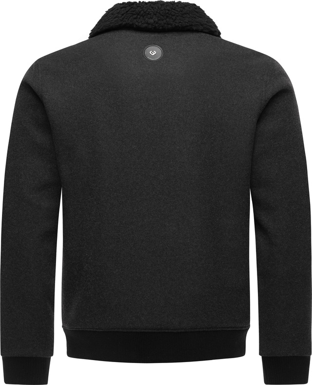 Ragwear Outdoorjacke »Sivval Felt« ohne Kapuze lässige Herren Jacke in Woll-Optik mit Teddyplüsch-Kragen