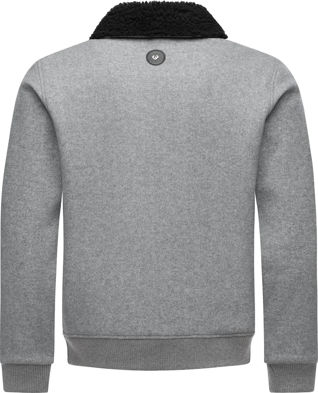 Ragwear Outdoorjacke »Sivval Felt« ohne Kapuze lässige Herren Jacke in Woll-Optik mit Teddyplüsch-Kragen