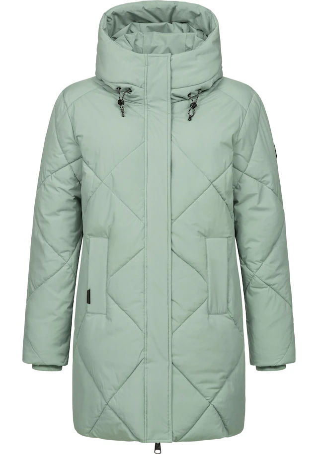 Ragwear Steppmantel »Diamanta« Wasserdichter Damen Kurzmantel mit Kapuze