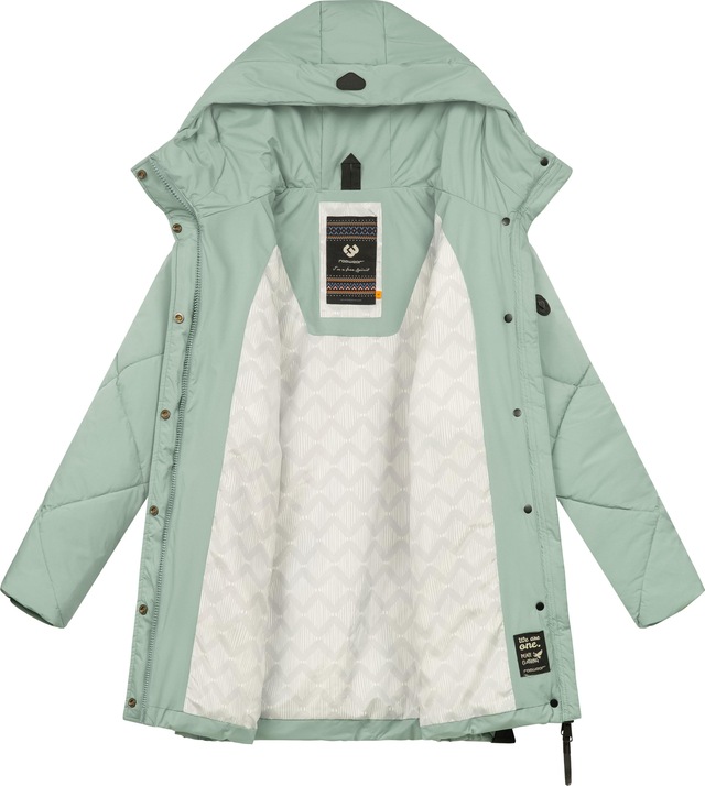 Ragwear Steppmantel »Diamanta« Wasserdichter Damen Kurzmantel mit Kapuze
