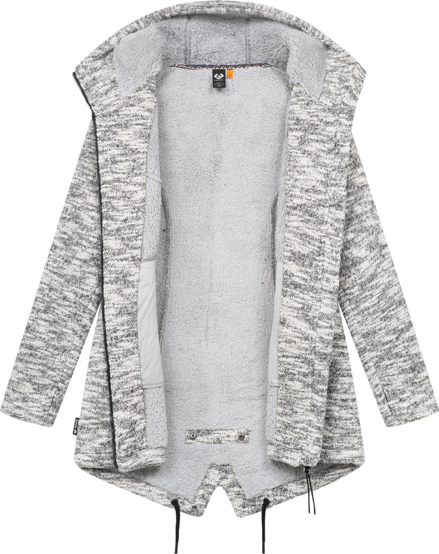 Ragwear Kapuzenstrickjacke »Wingi Melange« Sportliche Kapuzenjacke mit Teddy-Kunstfell