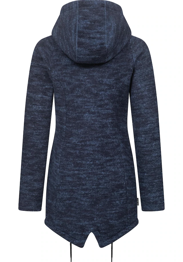 Ragwear Kapuzenstrickjacke »Wingi Melange« Sportliche Kapuzenjacke mit Teddy-Kunstfell