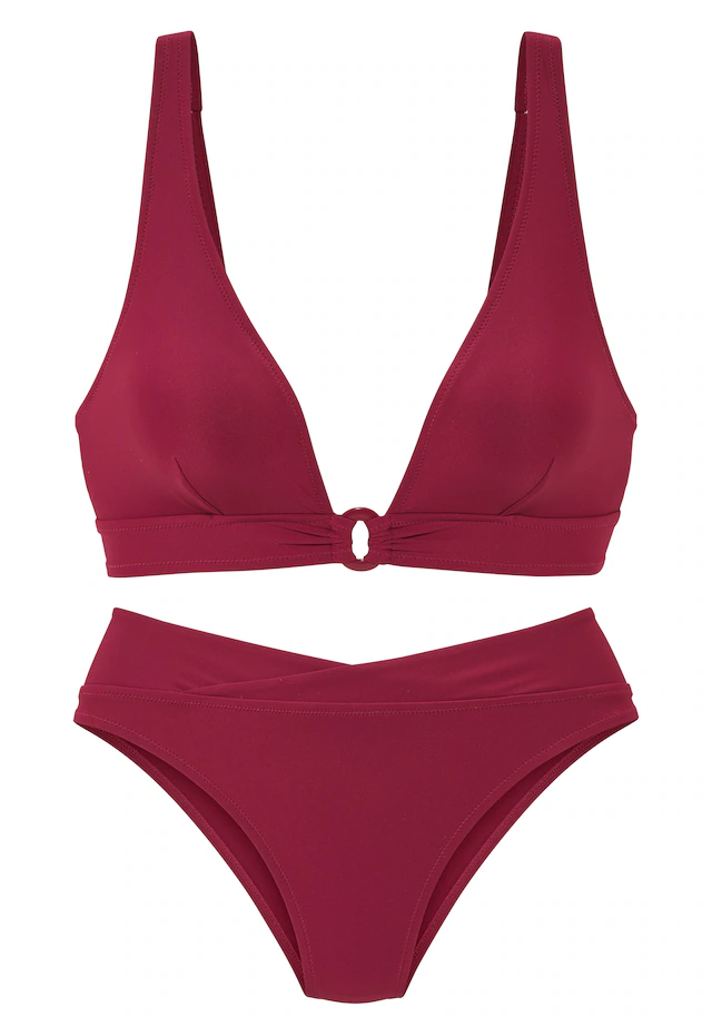 LASCANA Triangel-Bikini mit Zierdetail im Ausschnitt