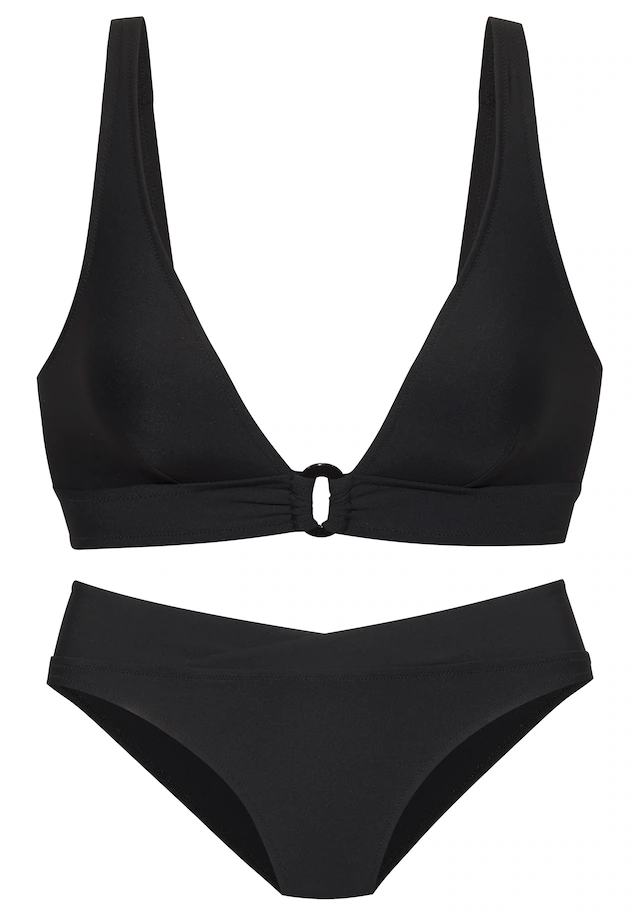 LASCANA Triangel-Bikini mit Zierdetail im Ausschnitt