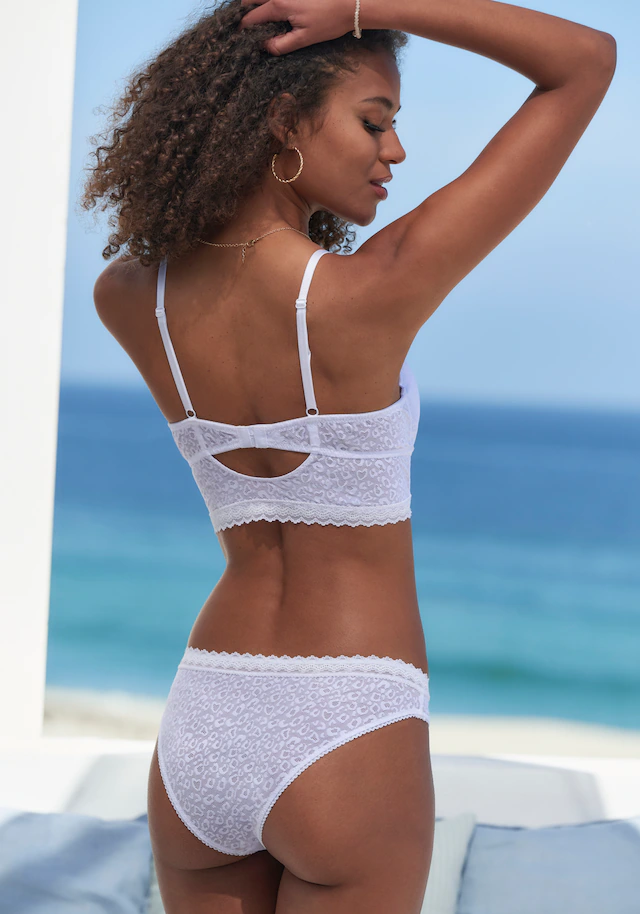 Vivance Schalen-BH », BH mit Bügel, Longline BH, Spitzen-BH, als Dessous-Set kombinierbar« mit Spitze in Leo-Optik, in leichter Longform, sexy Dessous