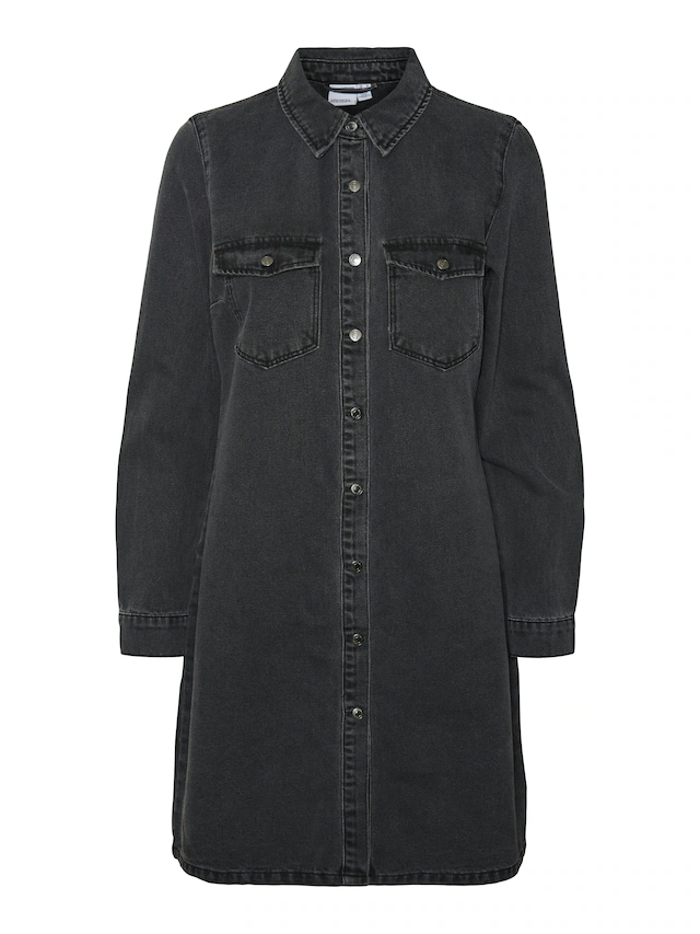 Vero Moda Jeanskleid »VMJENNIE LS SHORT DENIM DRESS GA NOOS« Brusttaschen