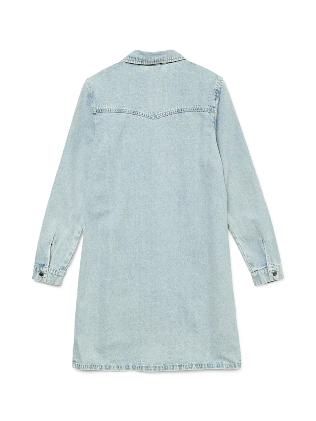 Vero Moda Jeanskleid »VMJENNIE LS SHORT DENIM DRESS GA NOOS« Brusttaschen
