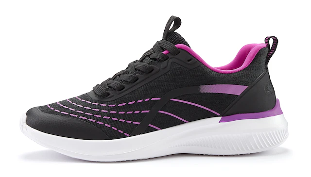 LASCANA Sneaker »Halbschuh, Schnürschuh, Freizeitschuh, Turnschuhe,« aus Textil mit Farbakzenten