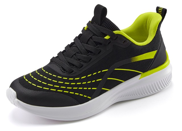LASCANA Sneaker »Halbschuh, Schnürschuh, Freizeitschuh, Turnschuhe,« aus Textil mit Farbakzenten