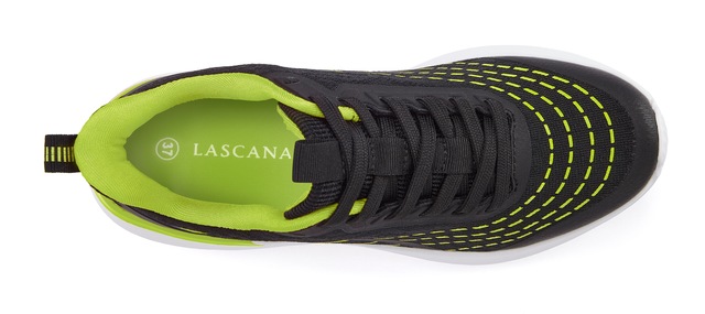 LASCANA Sneaker »Halbschuh, Schnürschuh, Freizeitschuh, Turnschuhe,« aus Textil mit Farbakzenten