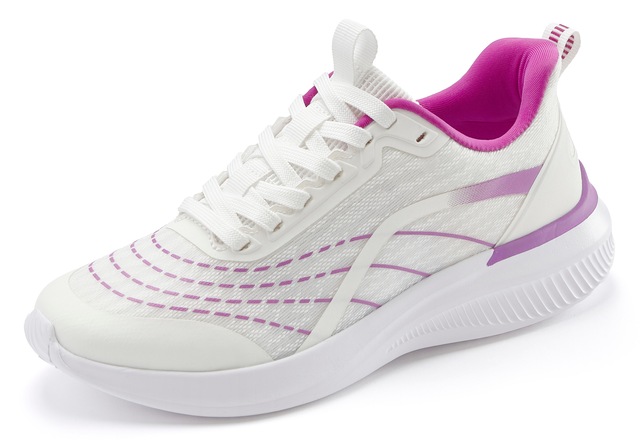 LASCANA Sneaker »Halbschuh, Schnürschuh, Freizeitschuh, Turnschuhe,« aus Textil mit Farbakzenten