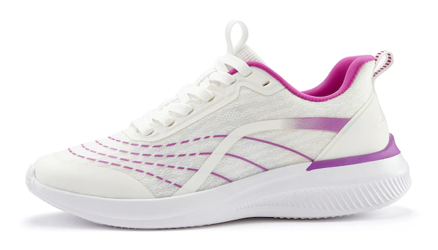 LASCANA Sneaker »Halbschuh, Schnürschuh, Freizeitschuh, Turnschuhe,« aus Textil mit Farbakzenten