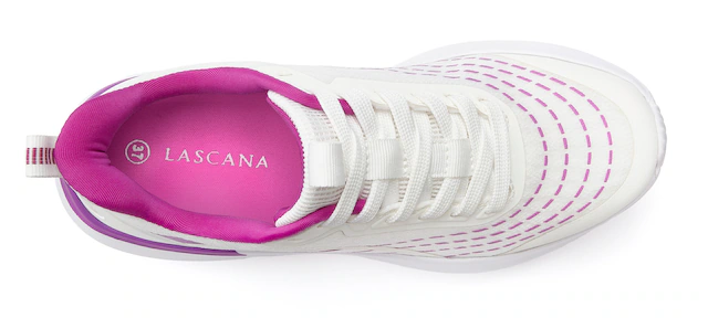 LASCANA Sneaker »Halbschuh, Schnürschuh, Freizeitschuh, Turnschuhe,« aus Textil mit Farbakzenten