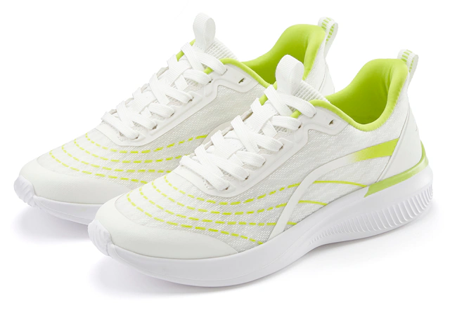 LASCANA Sneaker »Halbschuh, Schnürschuh, Freizeitschuh, Turnschuhe,« aus Textil mit Farbakzenten