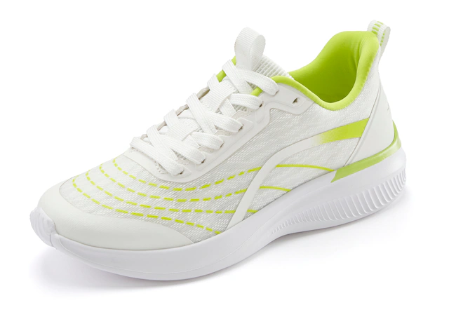 LASCANA Sneaker »Halbschuh, Schnürschuh, Freizeitschuh, Turnschuhe,« aus Textil mit Farbakzenten