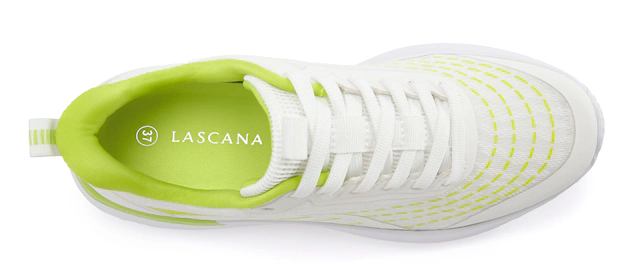 LASCANA Sneaker »Halbschuh, Schnürschuh, Freizeitschuh, Turnschuhe,« aus Textil mit Farbakzenten