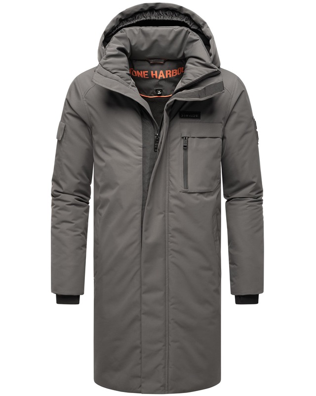 Stone Harbour Regenmantel »Xandroo XX« Langer Herren Wintermantel mit Kapuze