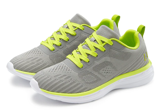 LASCANA Sneaker »Freizeitschuh, Halbschuh, Turnschuhe,« NEU mit farbigen Details im sportiven Look VEGAN