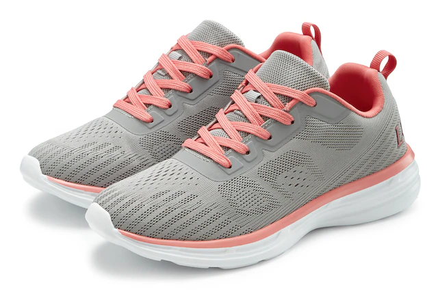 LASCANA Sneaker »Freizeitschuh, Halbschuh, Turnschuhe,« NEU mit farbigen Details im sportiven Look VEGAN