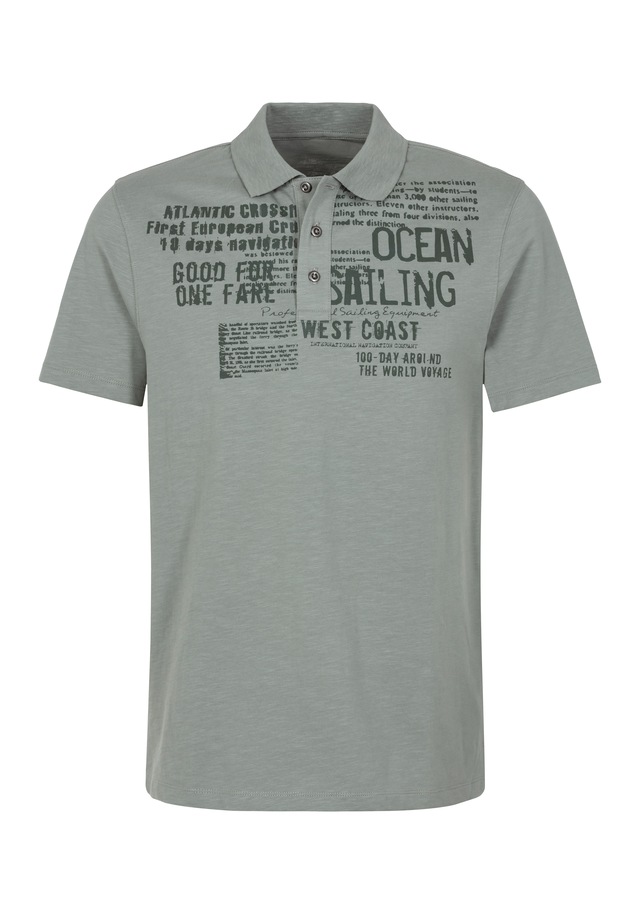 John Devin Poloshirt »mit Print« Regular-Fit, aus Slub-Qualität, mit Print