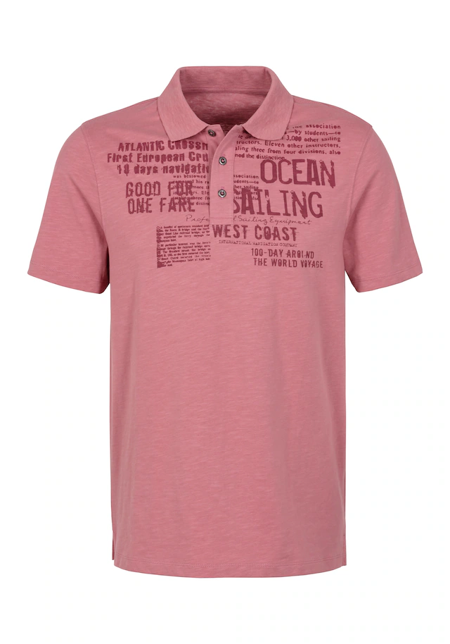 John Devin Poloshirt »mit Print« Regular-Fit, aus Slub-Qualität, mit Print