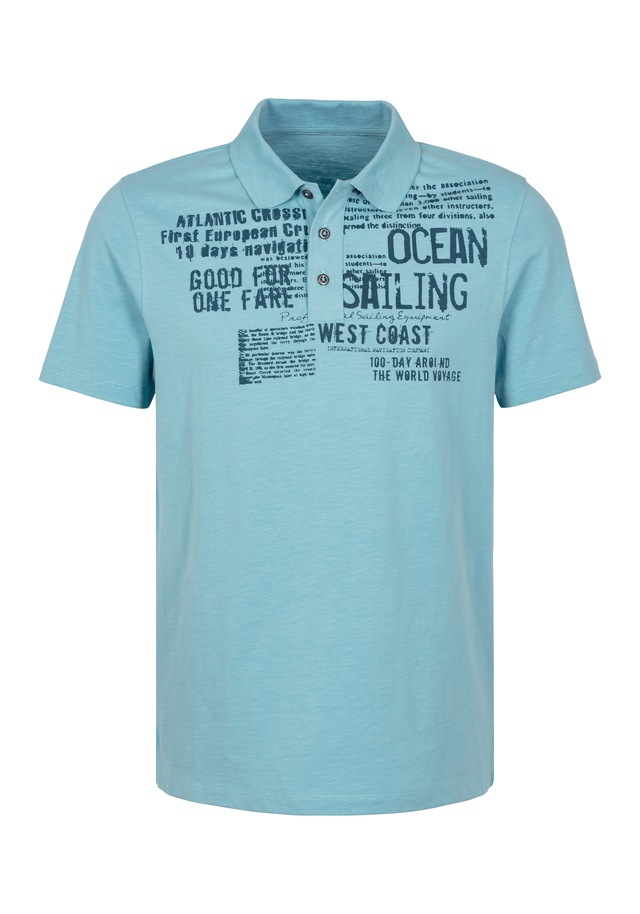 John Devin Poloshirt »mit Print« Regular-Fit, aus Slub-Qualität, mit Print