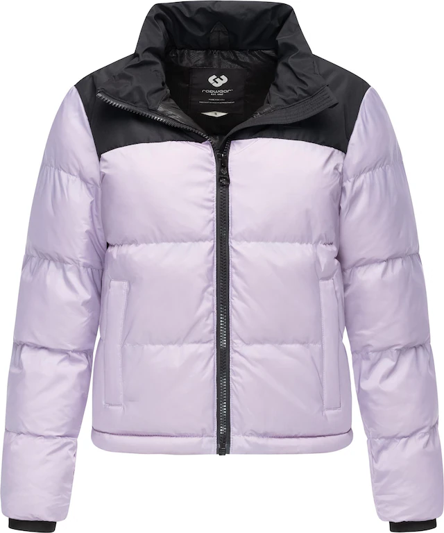 Ragwear Steppjacke »Serah« ohne Kapuze stylische Damen Winterjacke im Colourblocking-Design