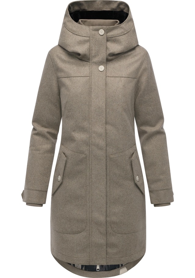 Ragwear Wintermantel »Jannisa Coat« Klassischer Damen Kurzmantel mit Kapuze